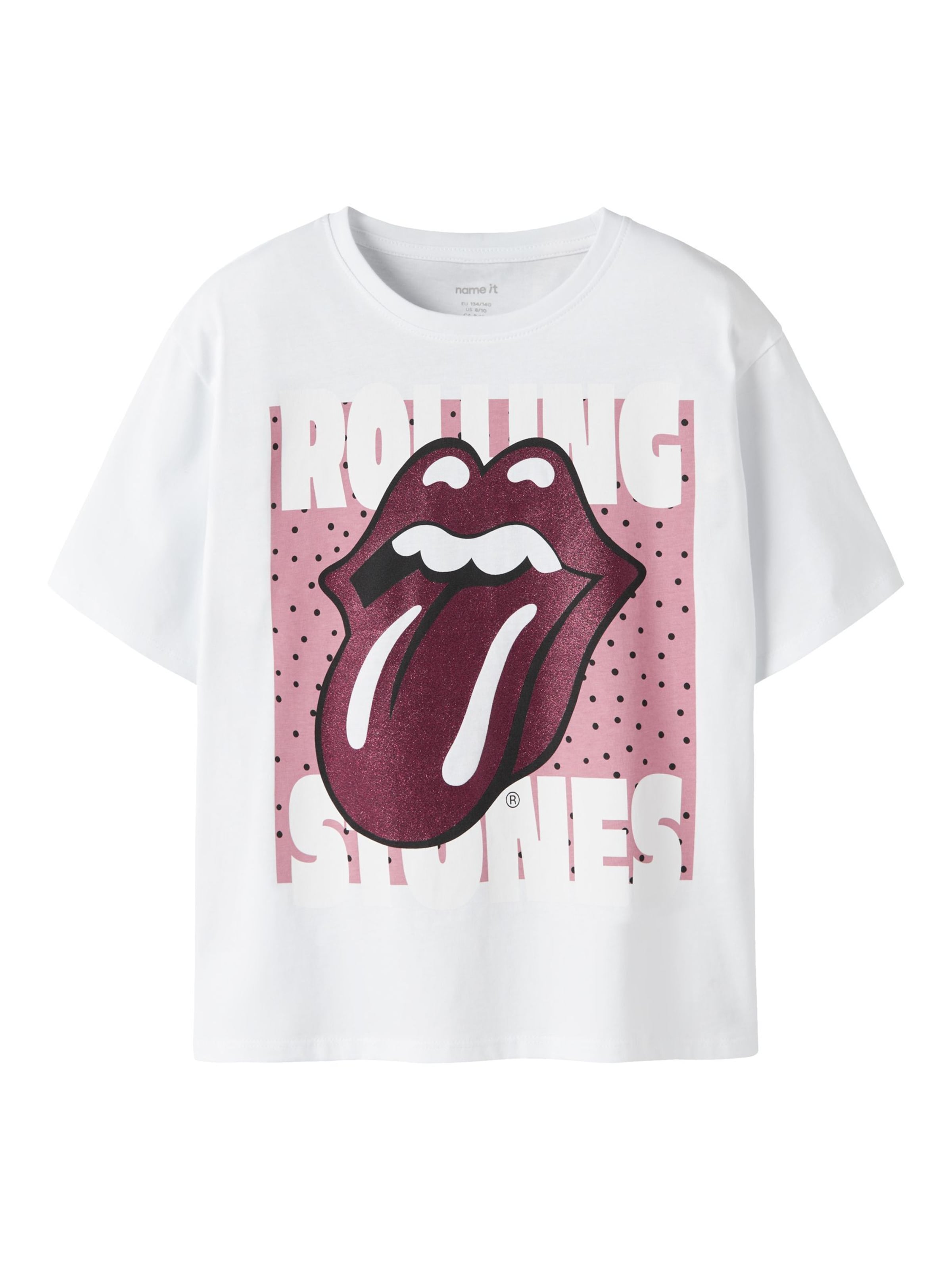 NAME IT - Camiseta 'The Rolling Stones' en blanco: frente