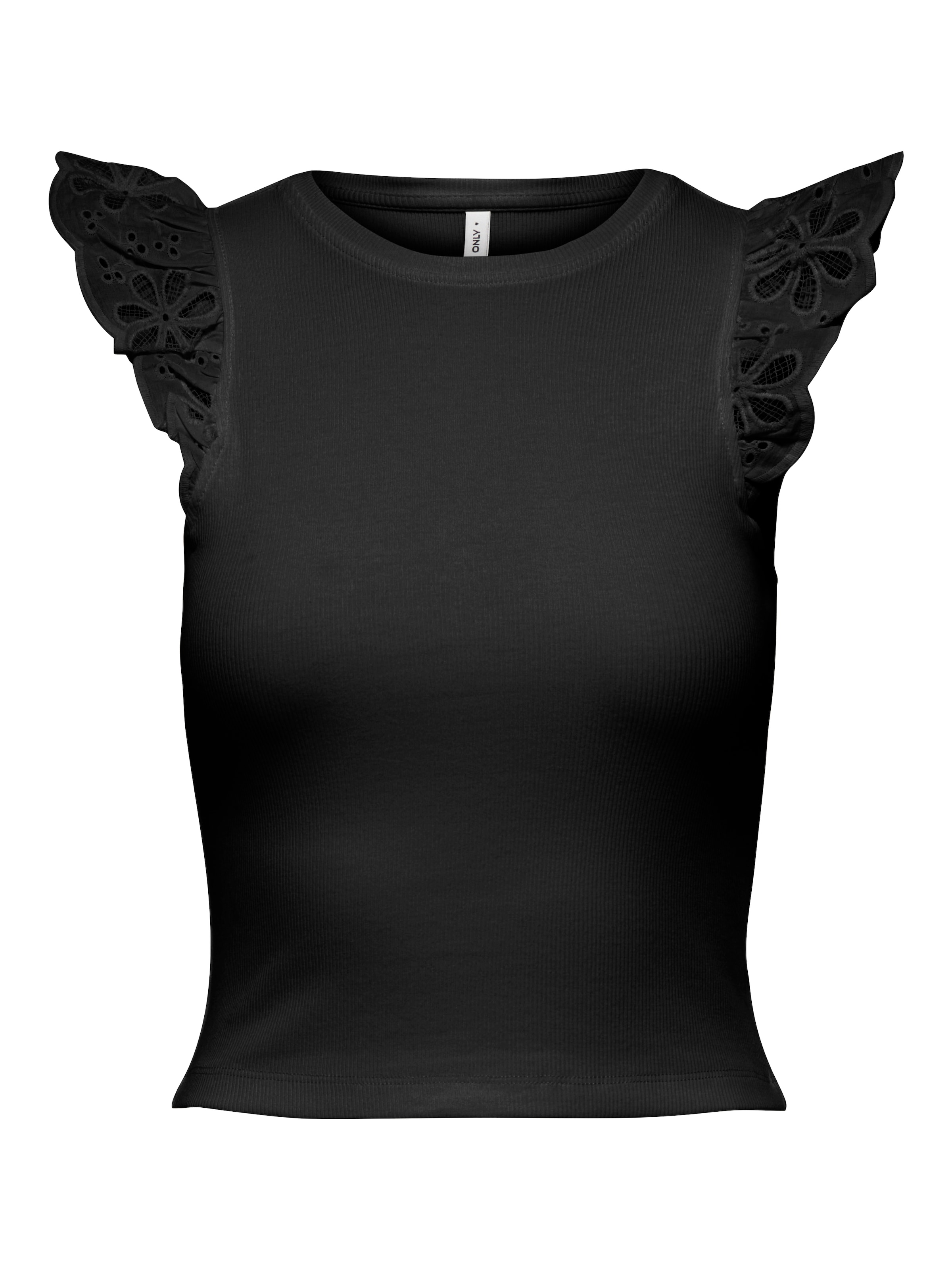 ONLY Top 'ONLCESME' in Black: front