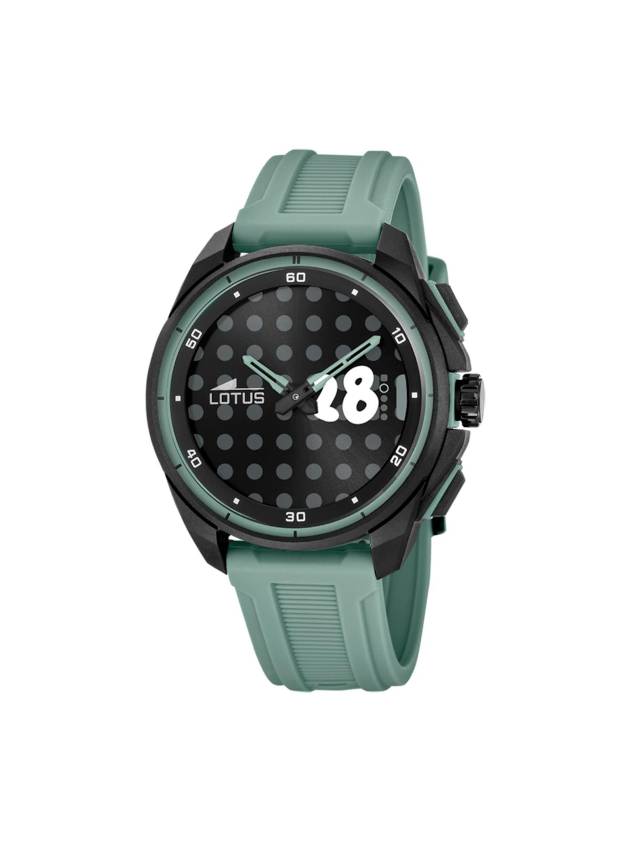 Lotus Digital Watch in Green: front