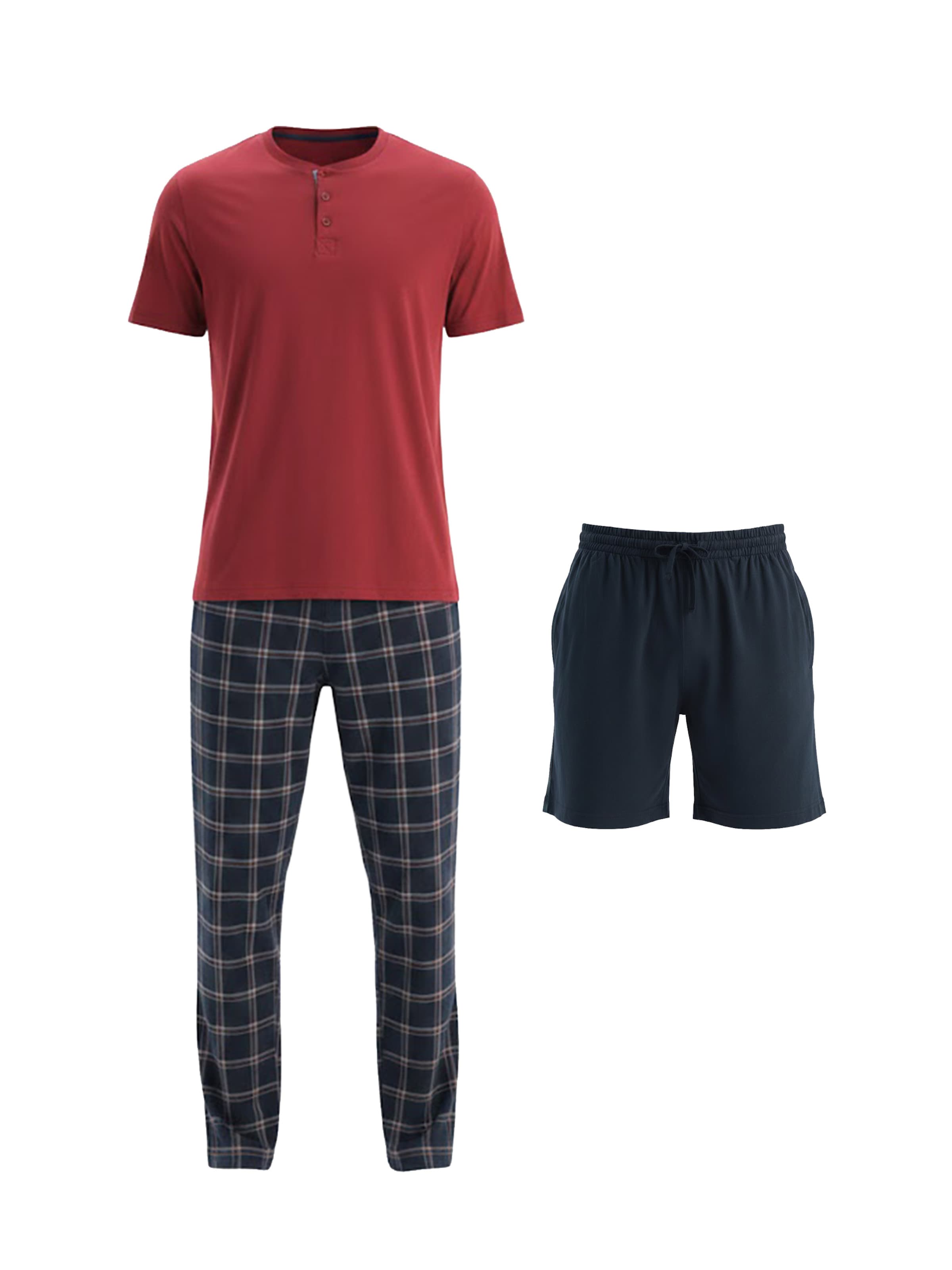 Pyjama long Dagi en rouge : devant