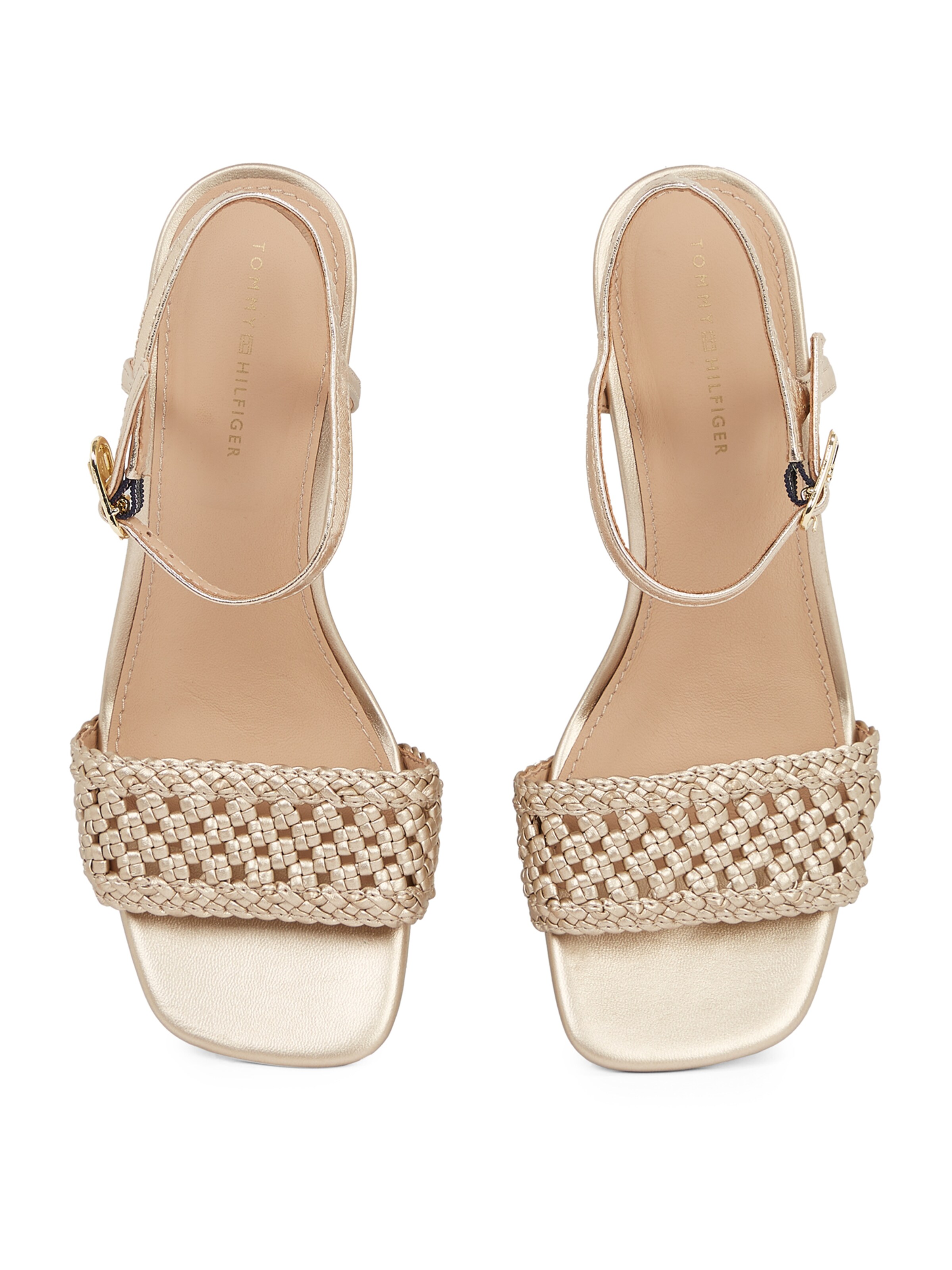 TOMMY HILFIGER Sandały z rzemykami w kolorze złoty