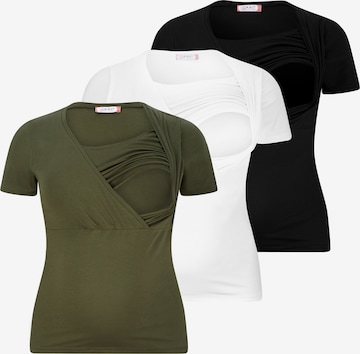 M.M.C. Shirt 'Stillshirt Umstandsmode' in Green: front