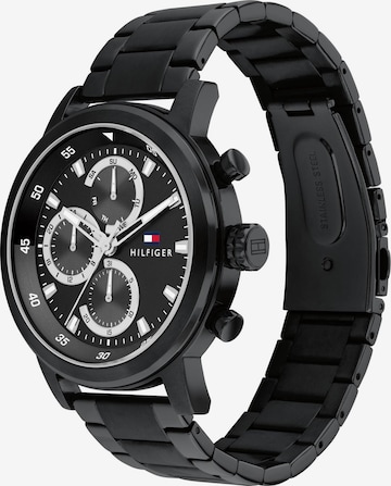 Ceas analogic 'Rocky' de la TOMMY HILFIGER pe negru: față