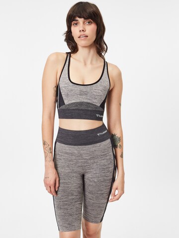 Bustier Haut de sport Hummel en gris : devant