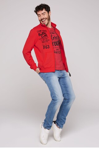 CAMP DAVID Zip-Up Hoodie in Red