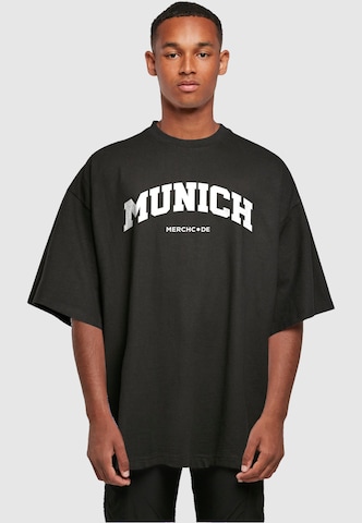Merchcode Shirt 'Munich' in Zwart: voorkant