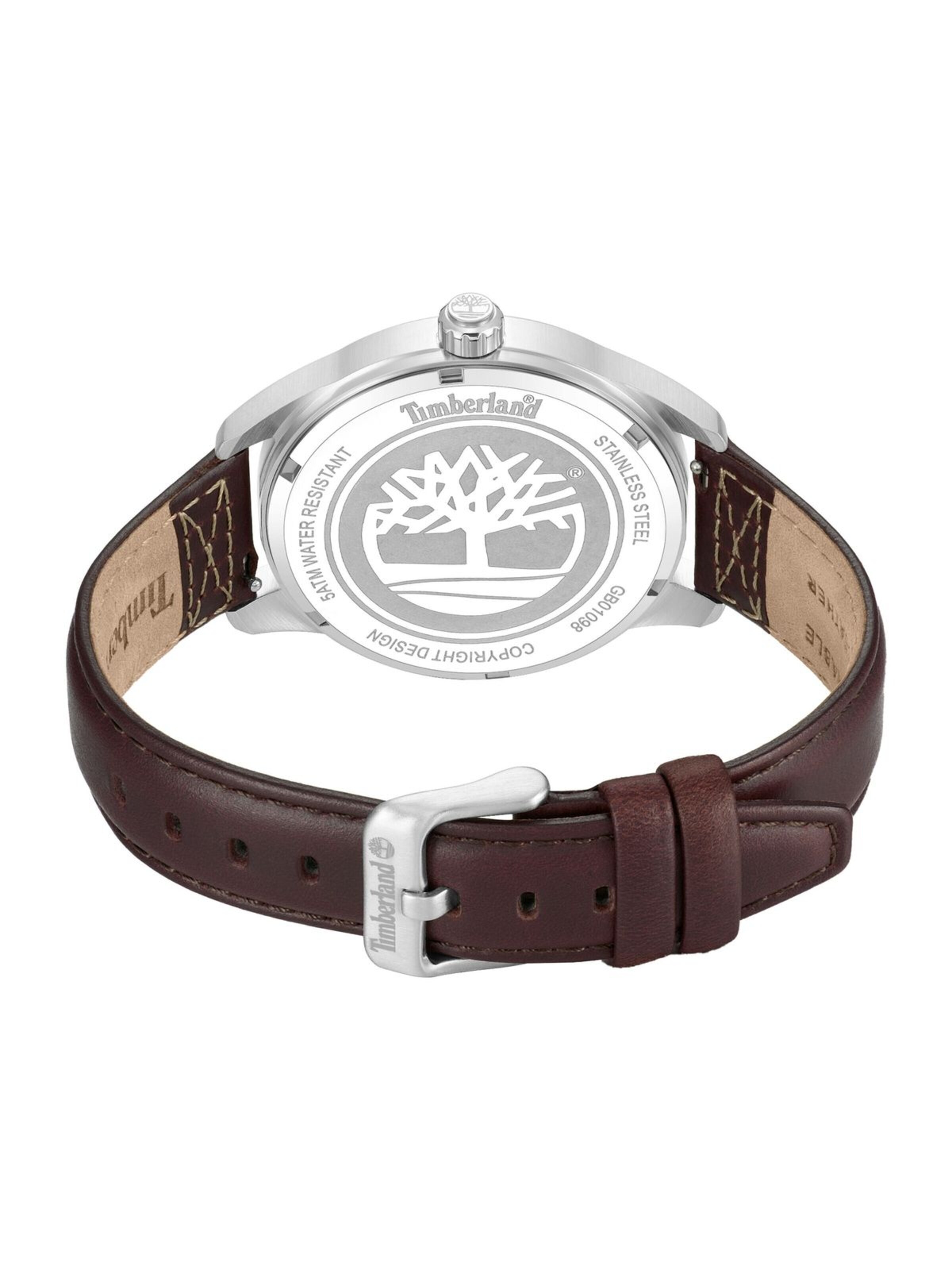 TIMBERLAND Analoog horloge 'Date watch Small Northbridge' in Bruin