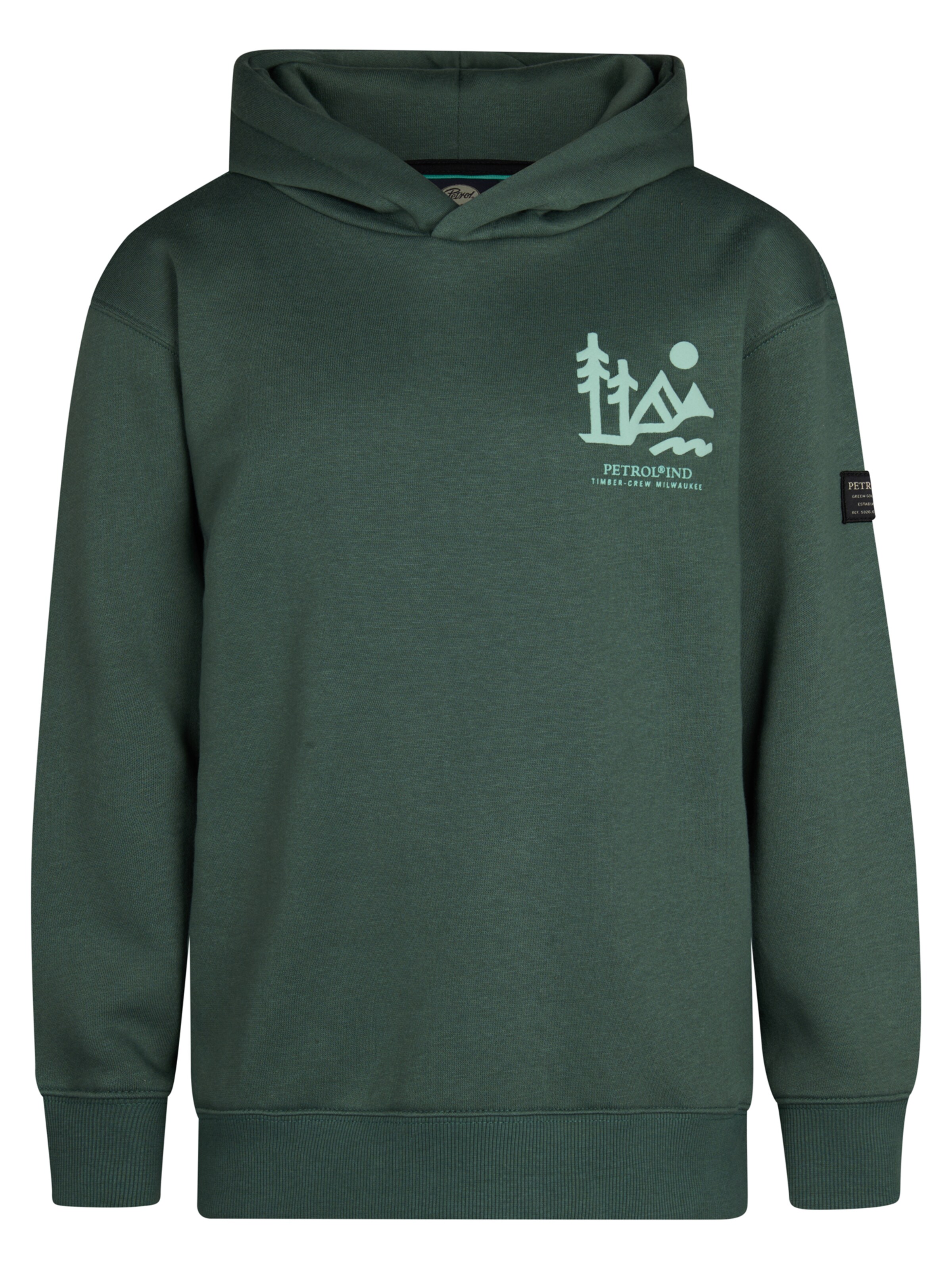 Petrol Industries Sweatshirt in Groen: voorkant