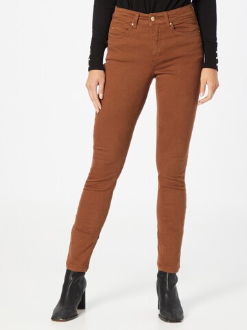 MAC Skinny Jeans 'Dream' in Brown: front