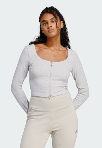 ADIDAS SPORTSWEAR - Cárdigan deportivo 'Seasonal Essentials' en gris: frente