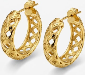 Boucles d'oreilles 'Intrecci di Luce' ETNÉE en or : devant