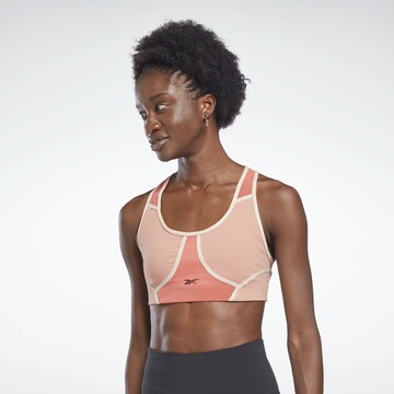 Reebok Bustier Sport bh in Rood: voorkant