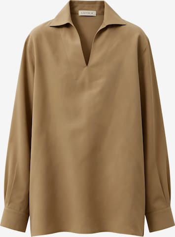 Lilysilk Bluse in Braun: Vorderseite