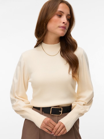 VERO MODA Sweater 'VMHOLLYKARIS' in Beige: front