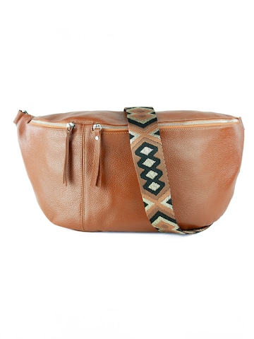 lePelou Fanny Pack 'TESSA' in Brown: front