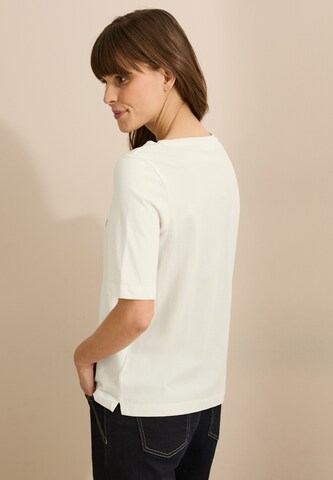 CECIL T-Shirt mit Wording in Weiß