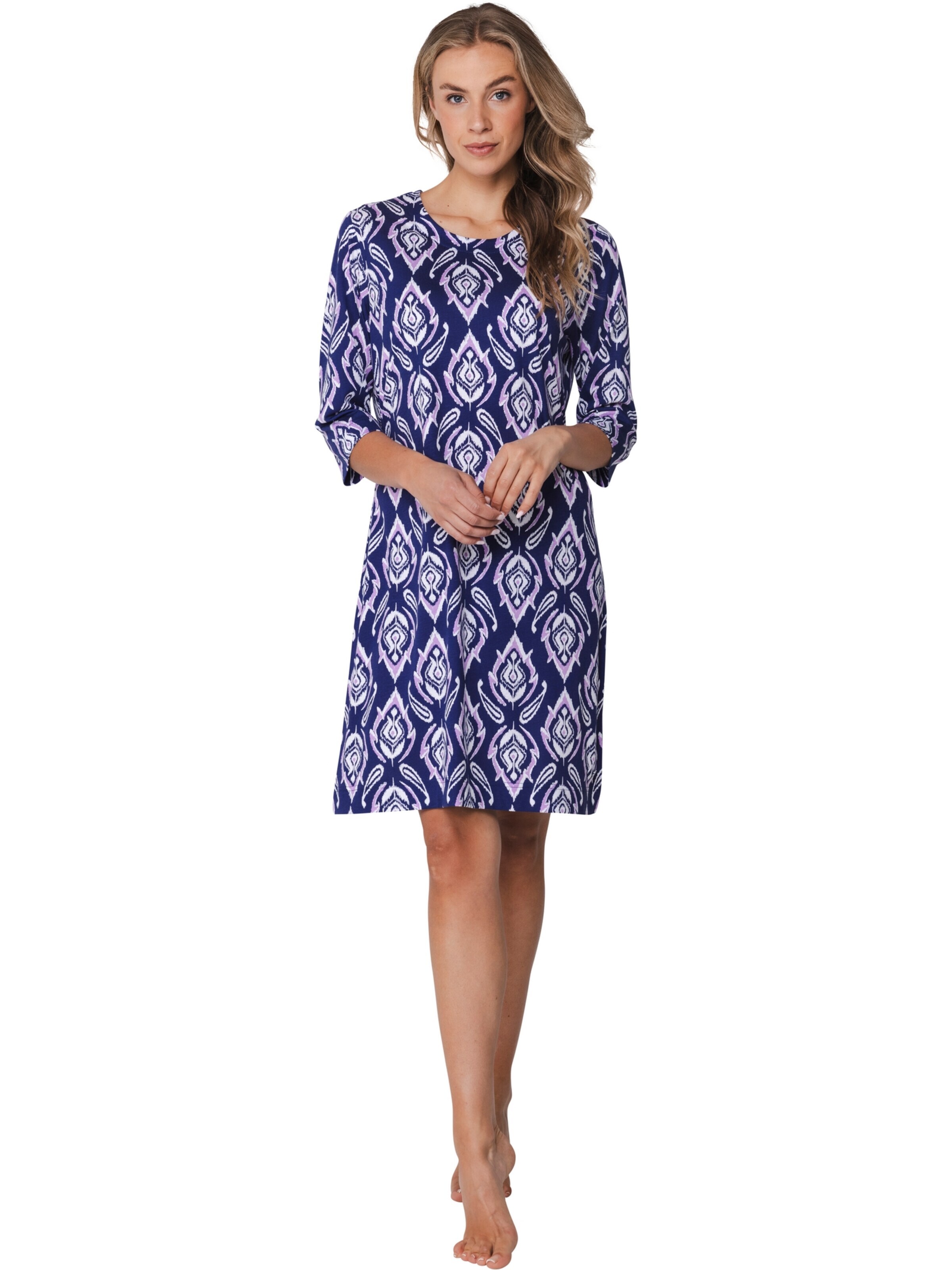 Pastunette Nachthemd 'Nightdress 3/4 sleeves (95 cm)' in Blauw: voorkant