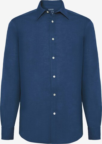 Coupe regular Chemise Boggi Milano en bleu : devant