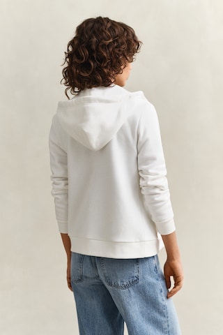 GANT Zip-Up Hoodie in White