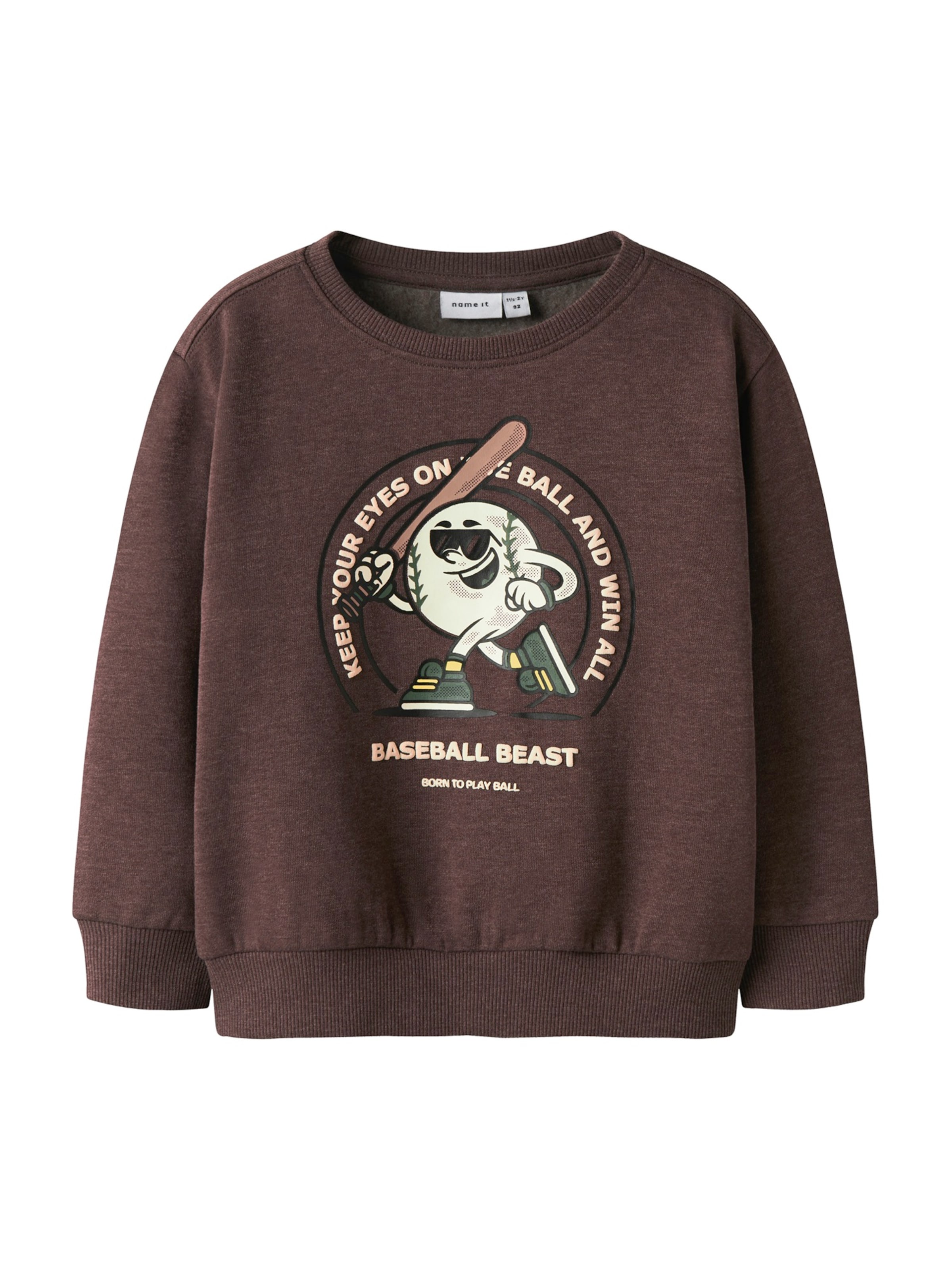 NAME IT Majica 'NMMOLAF' | rjava barva: sprednja stran