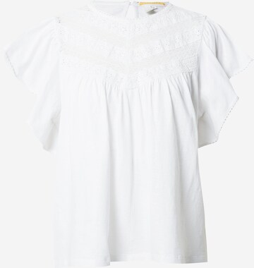 T-shirt QS en blanc : devant