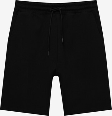 Loosefit Pantalon Pull&Bear en noir : devant