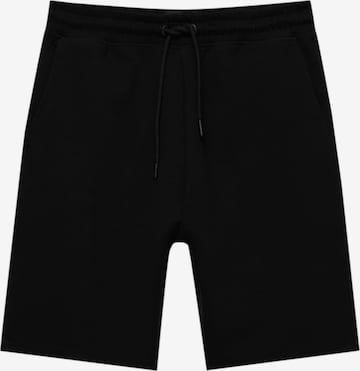 Pantaloni de la Pull&Bear pe negru: față