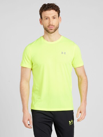 T-Shirt fonctionnel 'Launch' UNDER ARMOUR en vert : devant