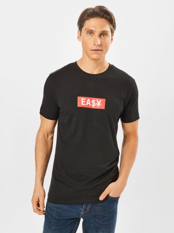 Mister Tee Shirt 'Easy Box' in Zwart: voorkant