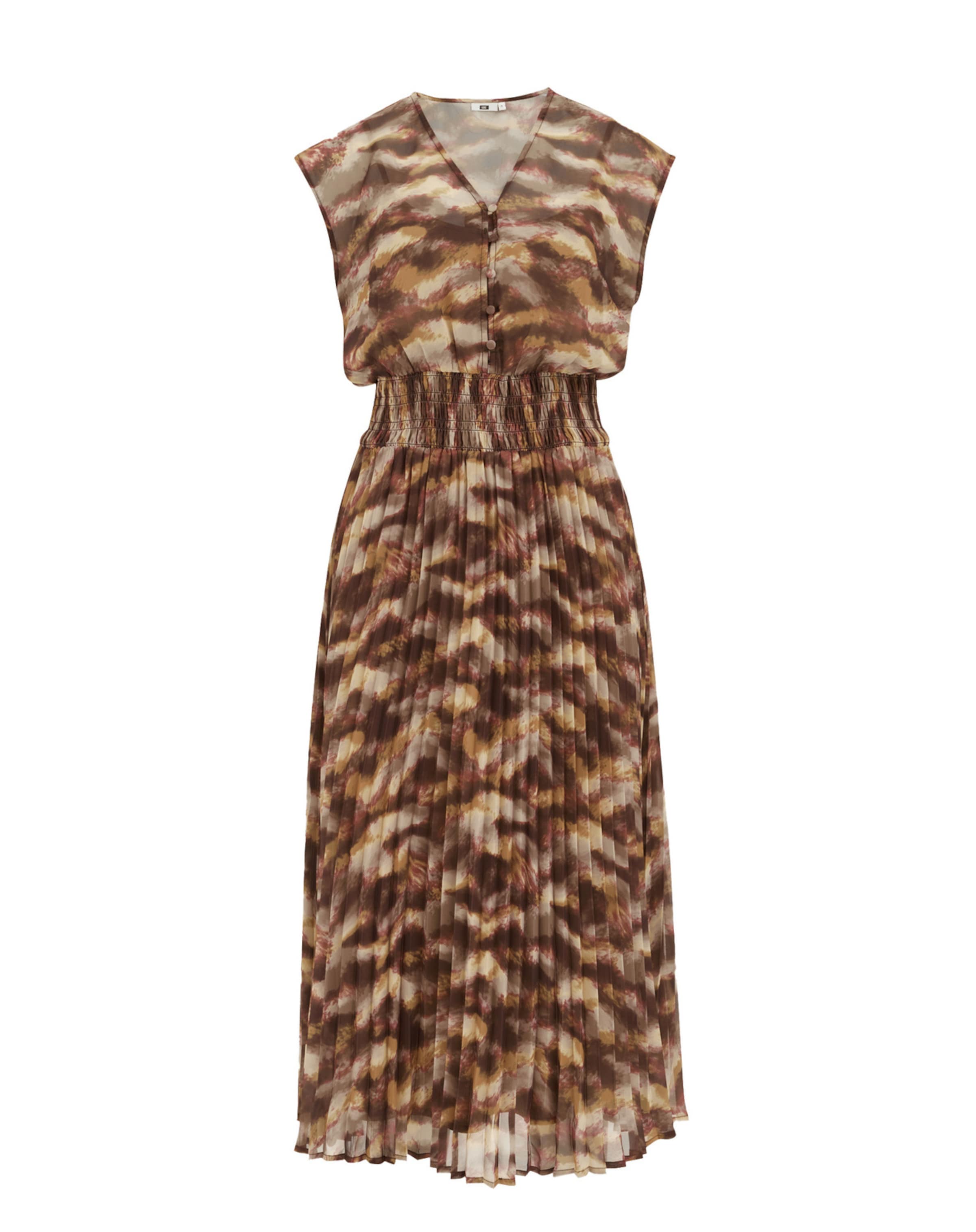 WE Fashion Μπλουζοφόρεμα σε καφέ: μπροστά