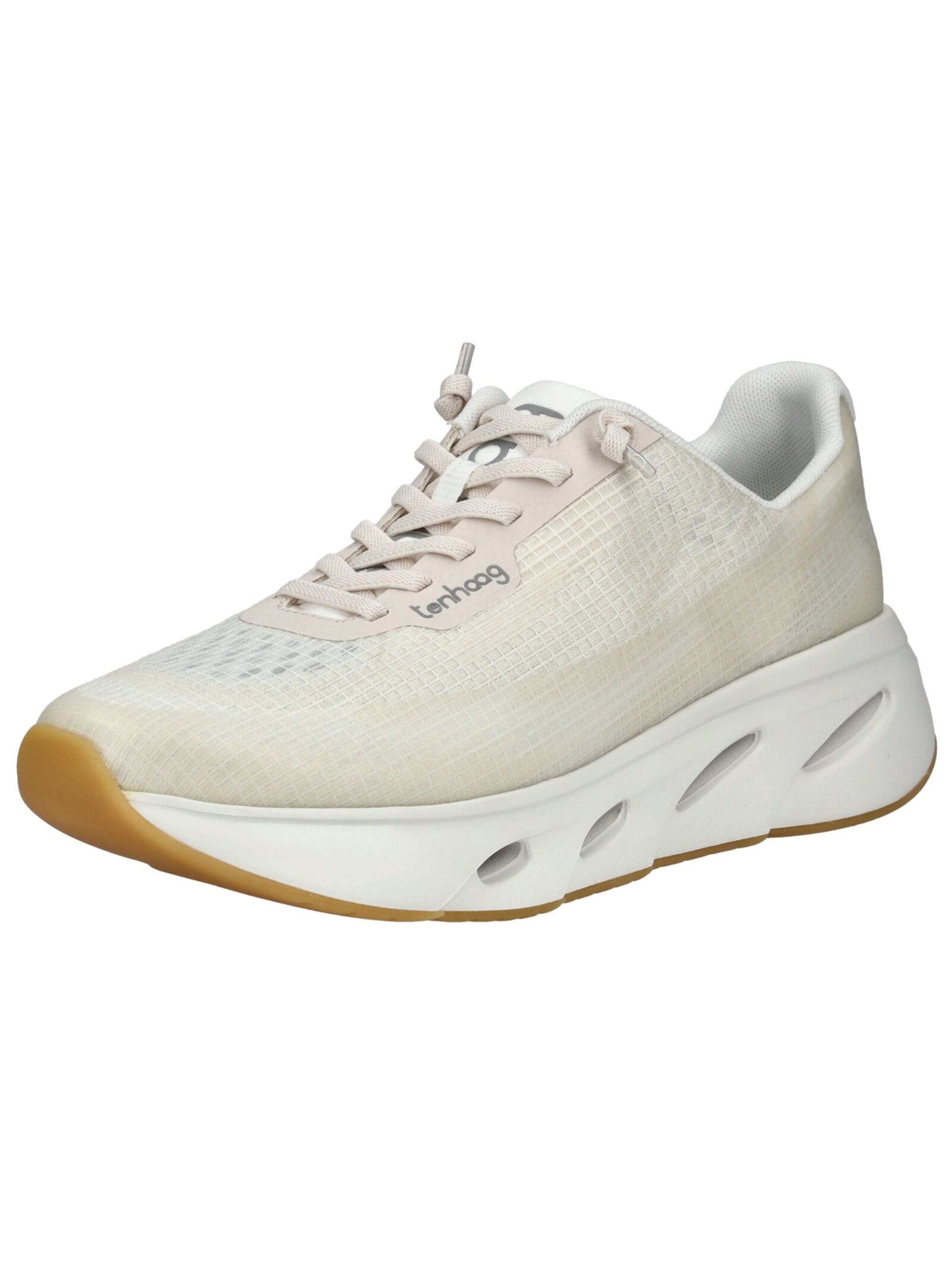 Tenhaag Platform trainers in Beige: front