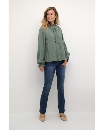 Cream Blouse 'Venea' in Green