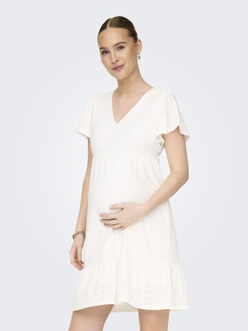 Only Maternity Платье 'SANDRA' в Белый: спереди