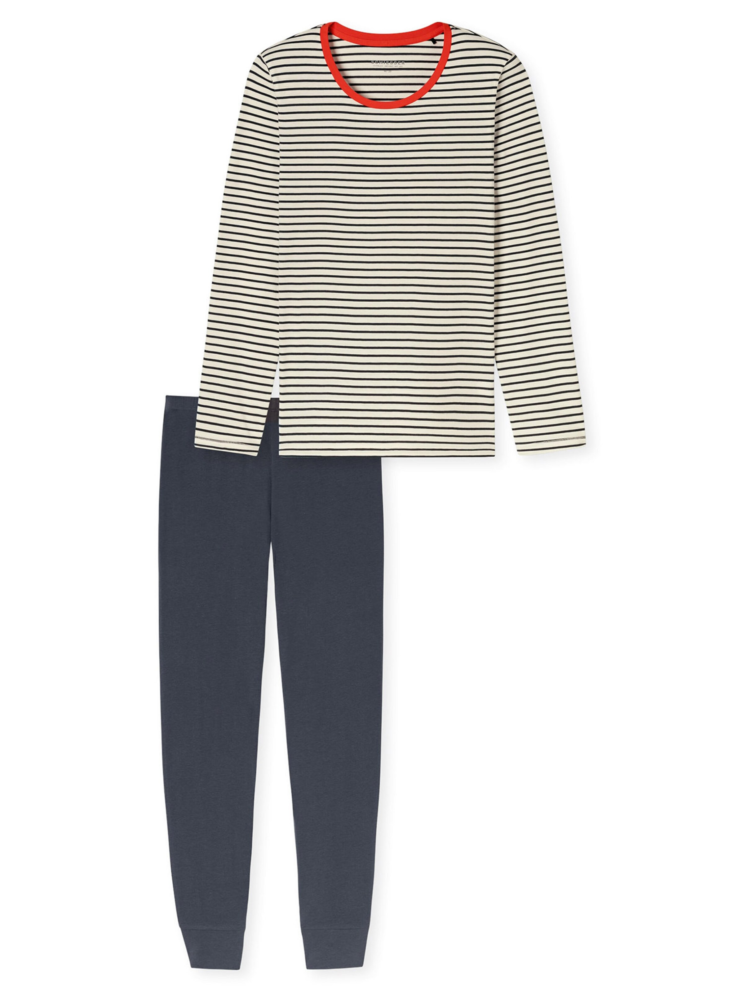 SCHIESSER - Pijama ' Casual Essentials ' en beige: frente