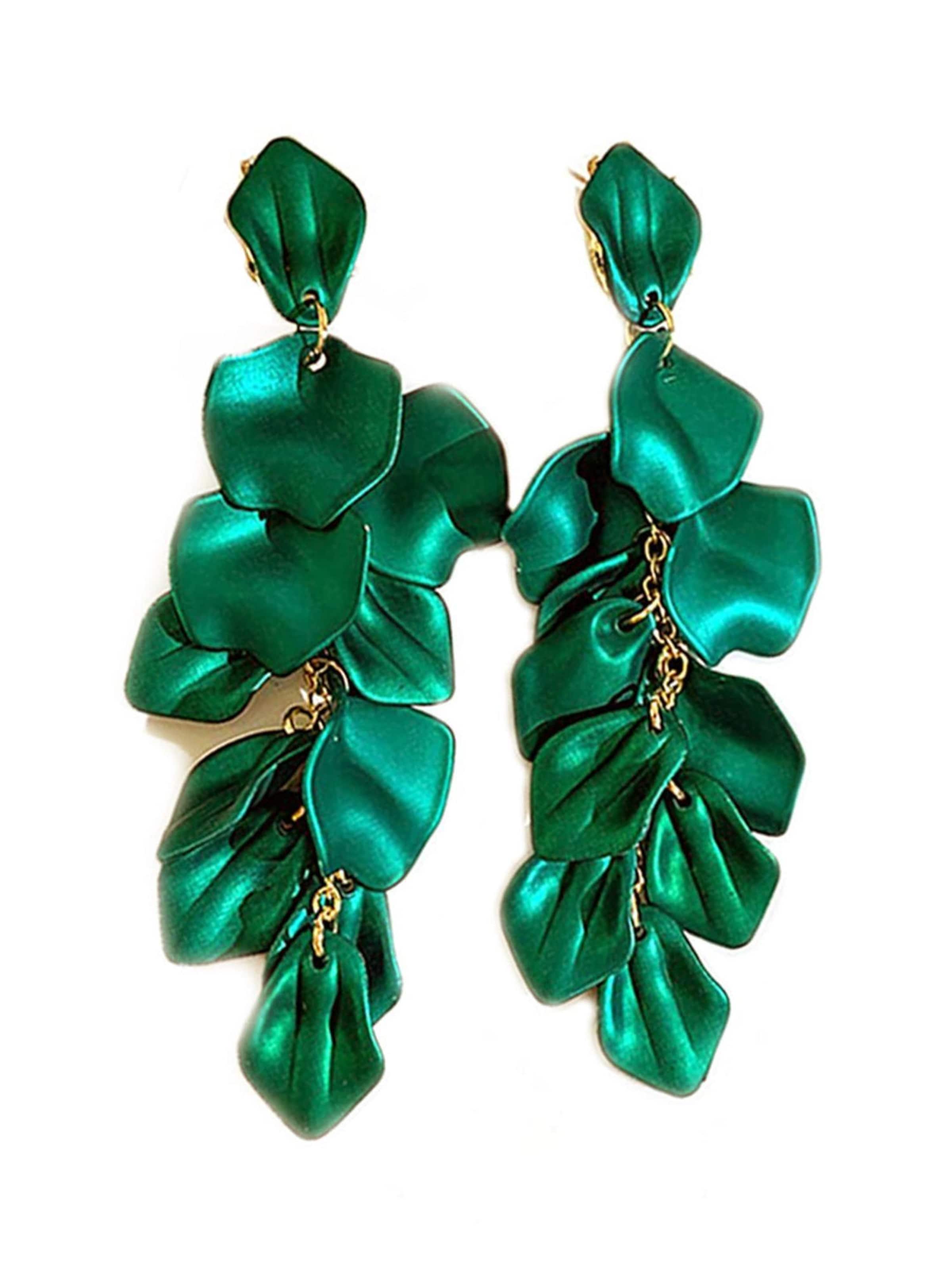 AVANT-GARDE PARIS Earrings 'Ulrikesa' in Green: front
