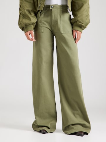G-STAR Широкий Штаны в Зеленый: спереди
