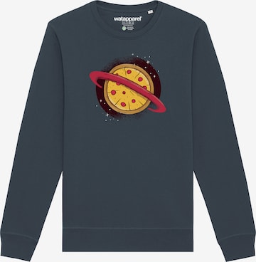 Watapparel Sweatshirt ' Pizza Planet ' in Grey: front