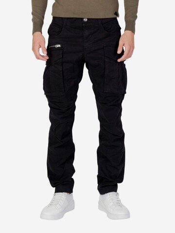 REPLAY Regular Trousers in Black: front