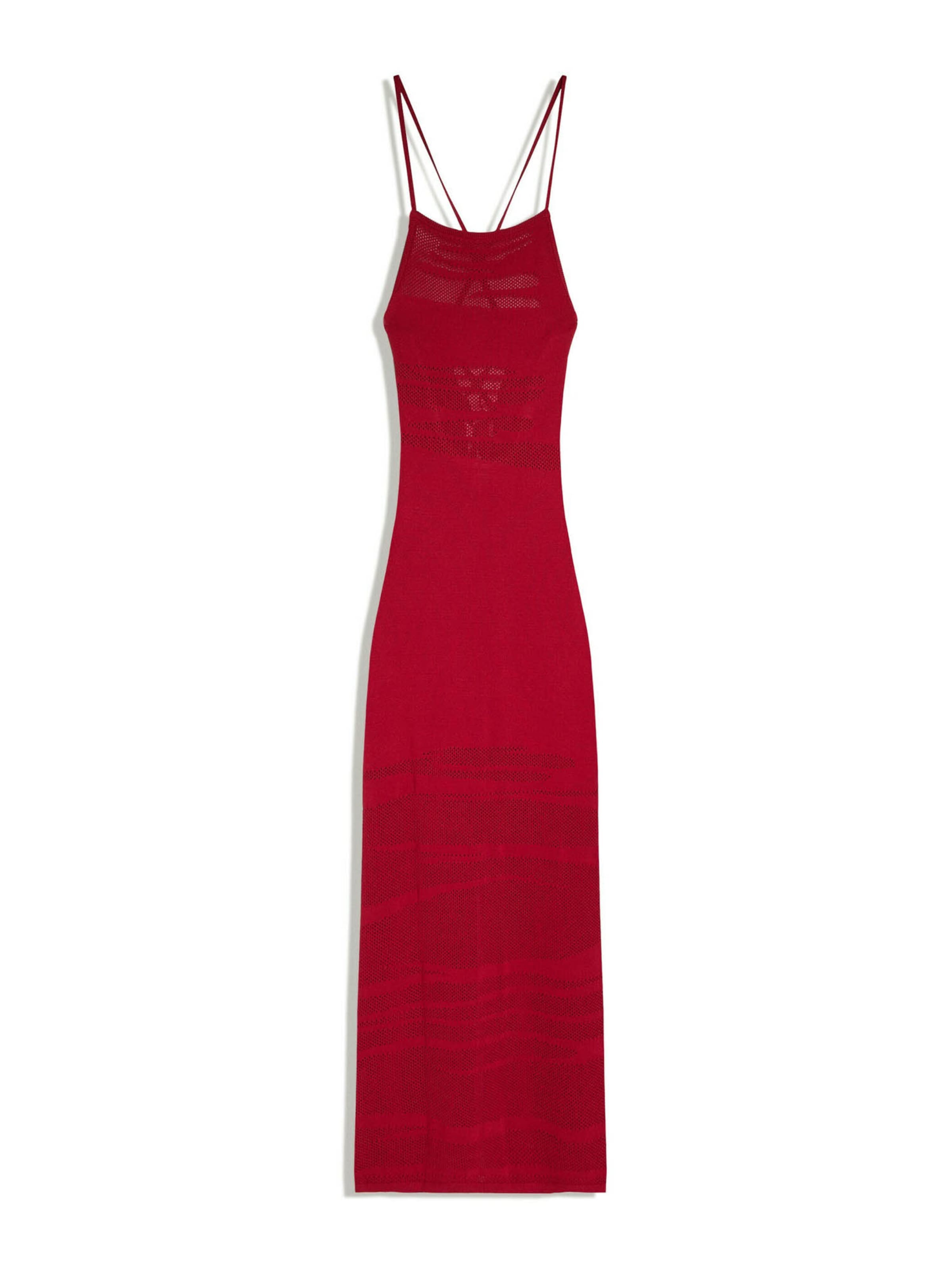 Bershka Knit dress in Red: front