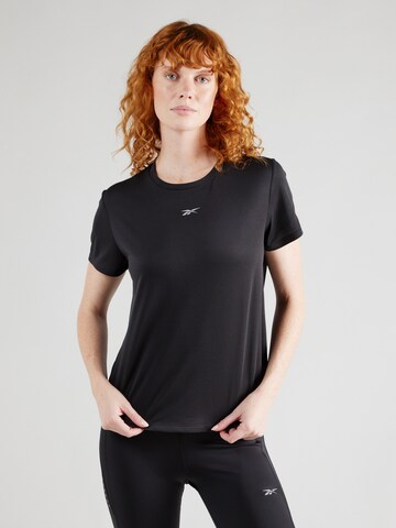 T-shirt fonctionnel Reebok en noir : devant