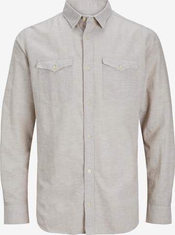 JACK & JONES Slim Fit Hemd 'SHERIDAN' in Beige: predná strana