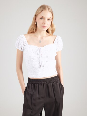GUESS - Blusa 'ELIANE' en blanco: frente