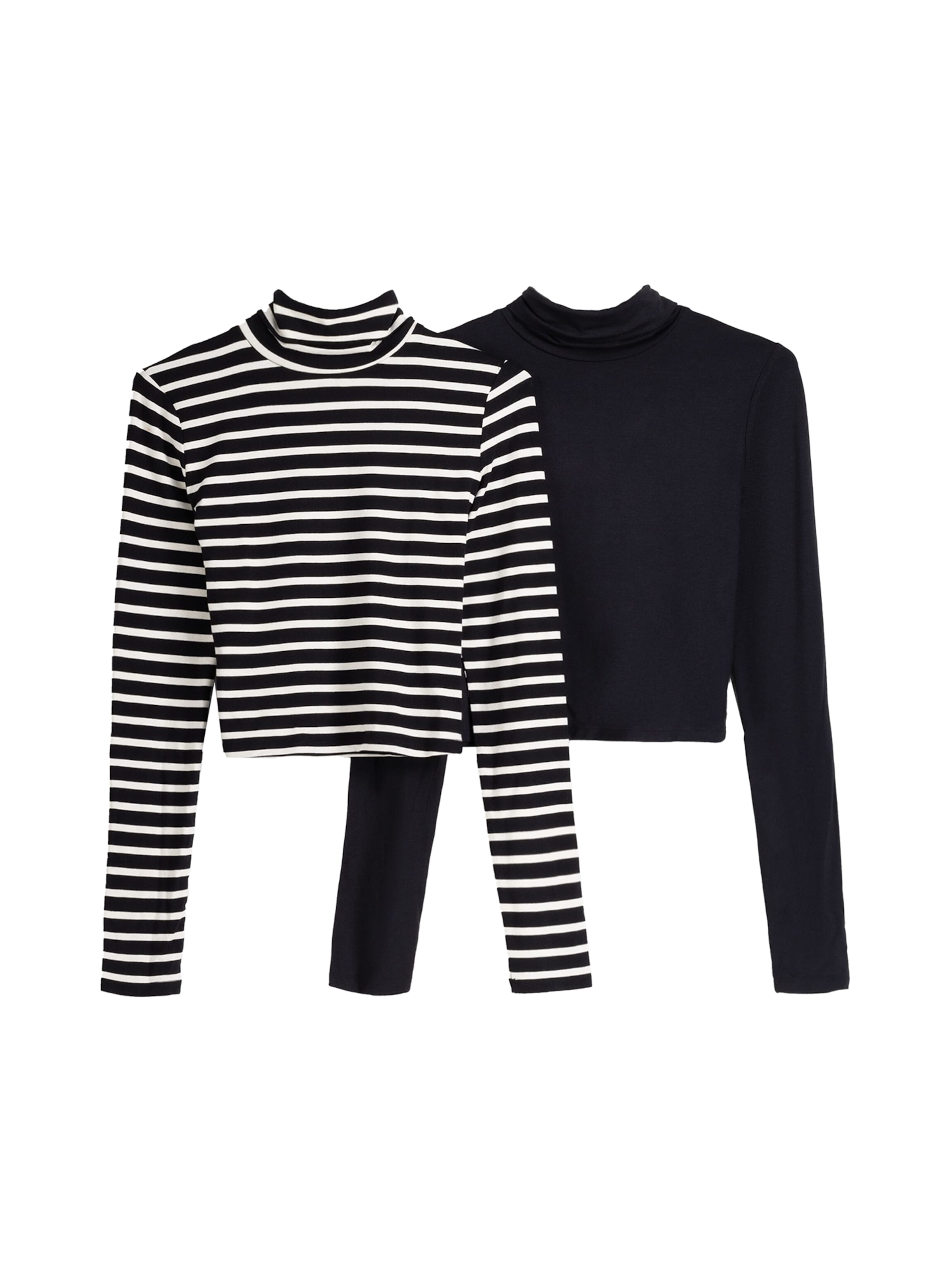 Bershka Tričko - Čierna: predná strana