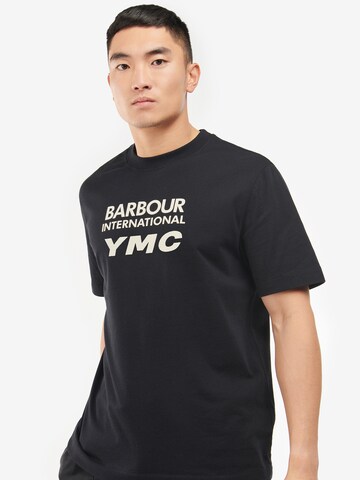 Barbour International T-Shirt 'Horsted' in Schwarz: predná strana