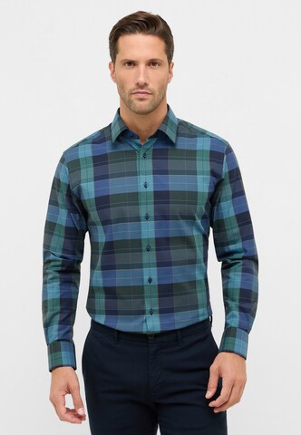 ETERNA Regular fit Zakelijk overhemd in Blauw: voorkant