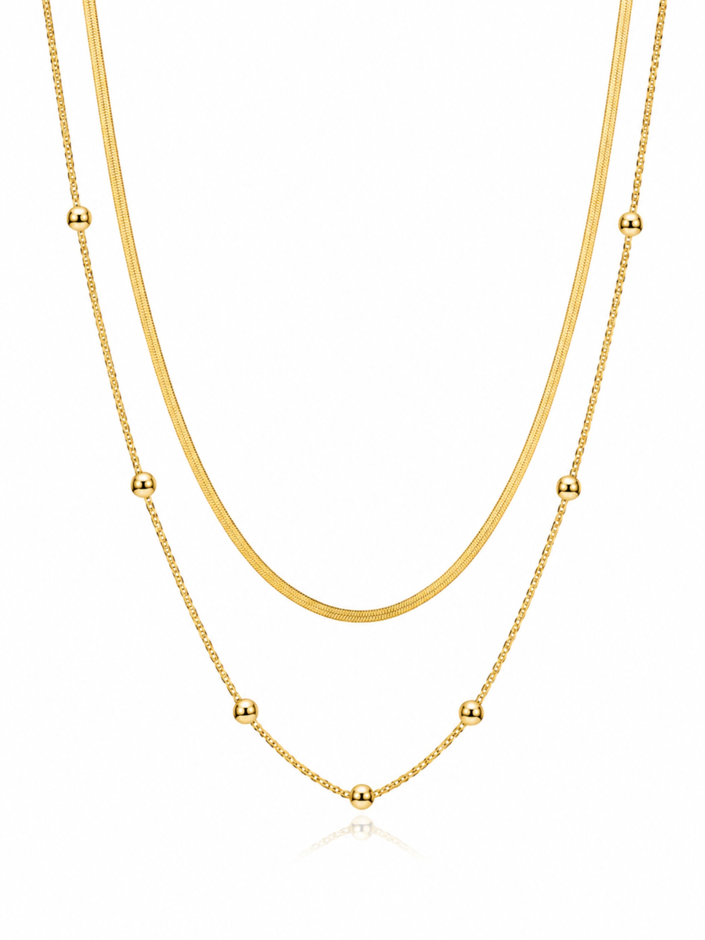 Pure Schmuck Necklace 'Duo' in Gold
