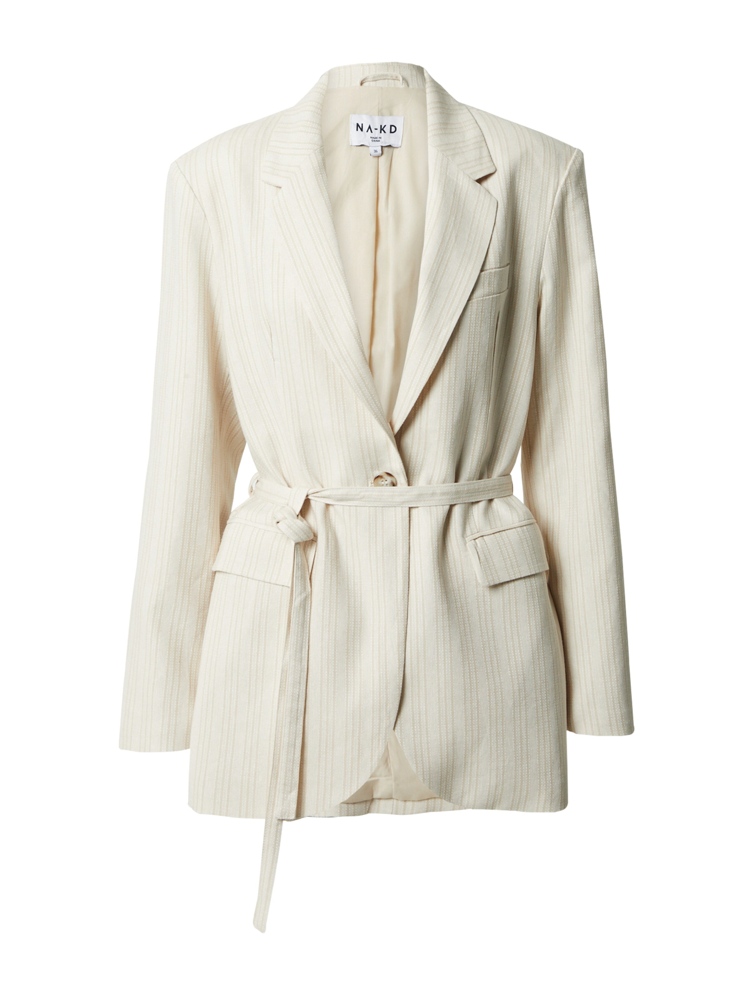 NA-KD Μπλέιζερ σε λευκό: μπροστά