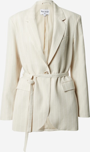 Blazer NA-KD di colore beige chiaro / offwhite / bianco lana, Visualizzazione prodotti