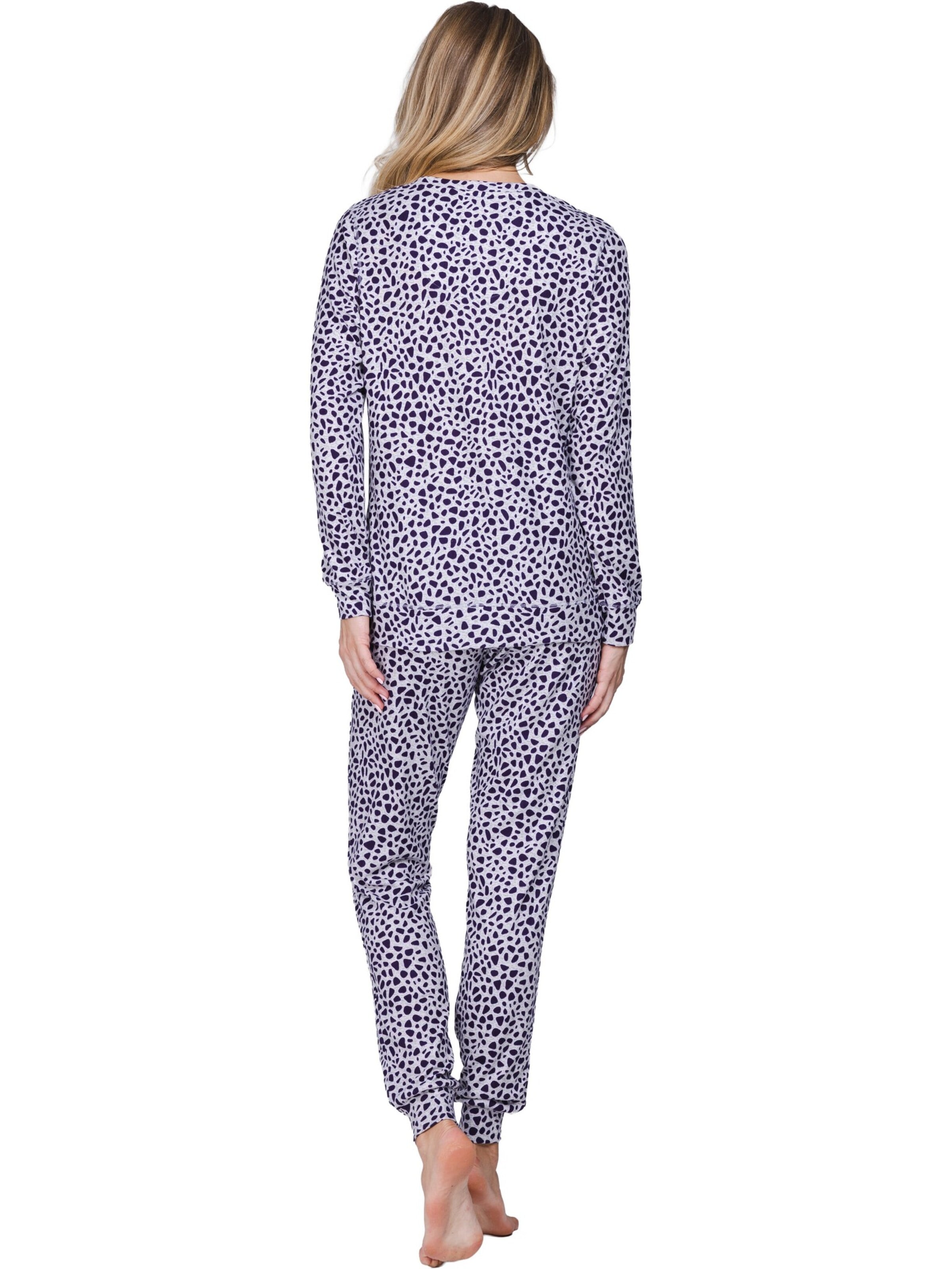 Pastunette Pyjama 'Purple Pebbles' in Grijs