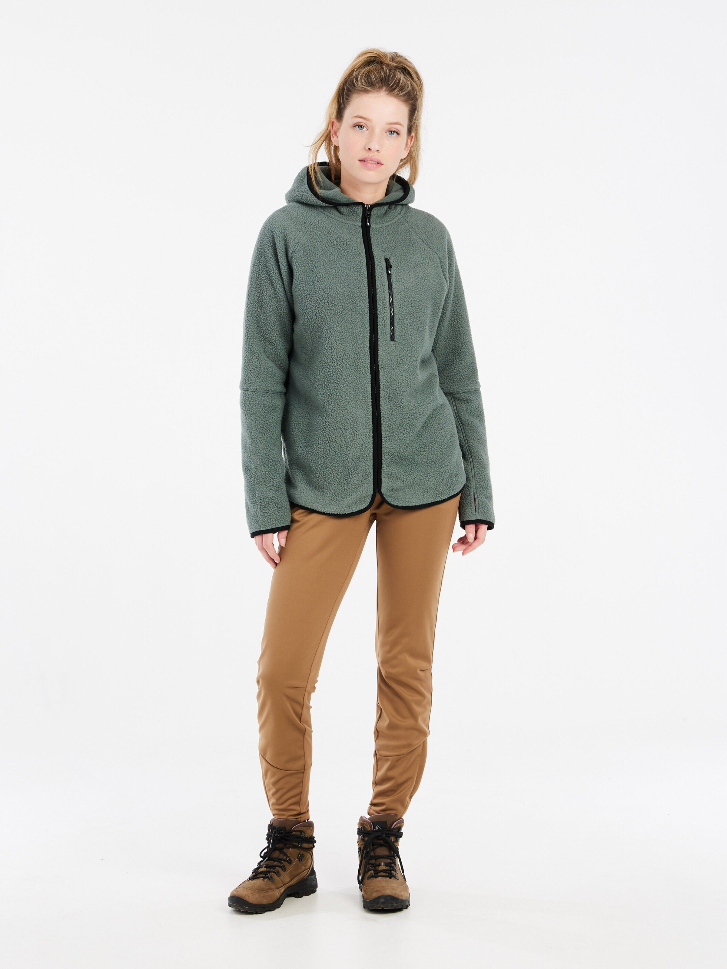 PROTEST Fleece jas 'PRTGOLD' in Groen